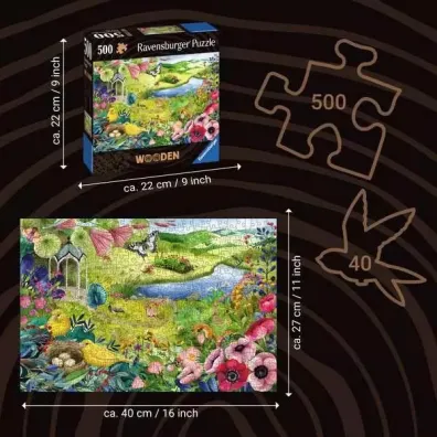 Puzzle drewniane 500 el. Dziki ogr�d Ravensburger
