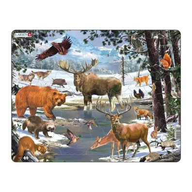 Puzzle Uk�adanka Las p�nocny Maxi Larsen