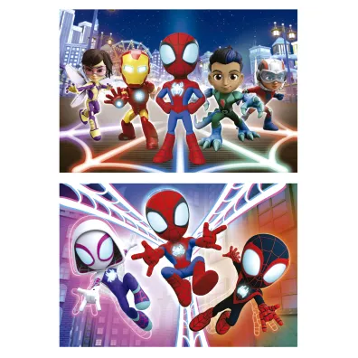 Puzzle drewniane 2x16 el. Spidey i Super-Kumple Educa