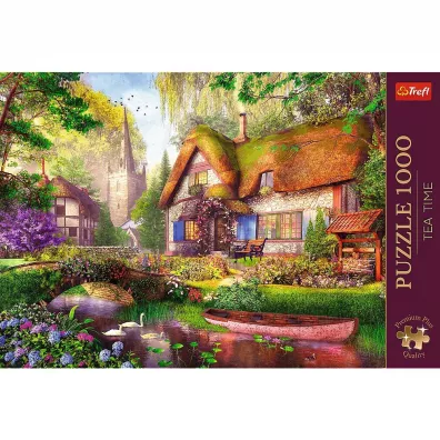 Puzzle 1000 el. Urocza chatka w lesie Trefl