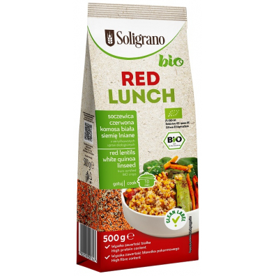 Soligrano Mieszanka na lunch z soczewic czerwon Red Lunch 500 g Bio