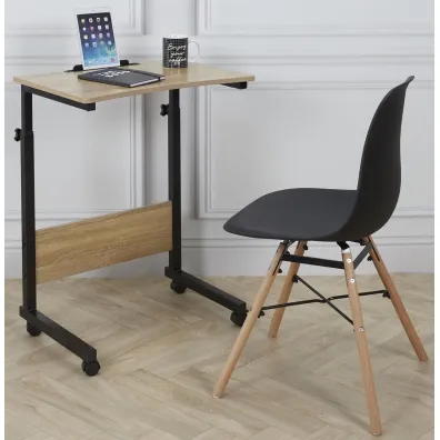 Modernhome Stolik pod laptopa z kółkami biurko dostawiane do fotela kanapy brązowy Modernhome Stolik pod laptopa z kółkami biurko dostawiane do fotela kanapy brązowy