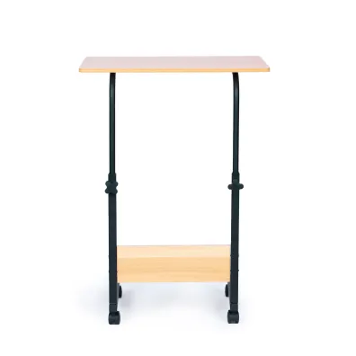Modernhome Stolik pod laptopa z kółkami biurko dostawiane do fotela kanapy brązowy Modernhome Stolik pod laptopa z kółkami biurko dostawiane do fotela kanapy brązowy