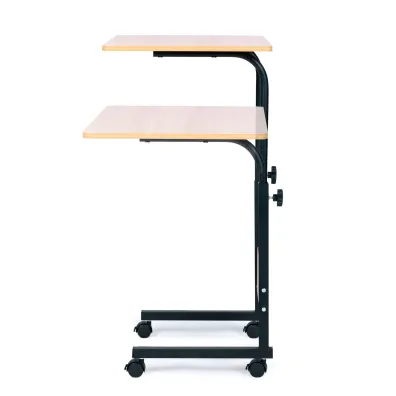 Modernhome Stolik pod laptopa z kółkami biurko dostawiane do fotela kanapy brązowy Modernhome Stolik pod laptopa z kółkami biurko dostawiane do fotela kanapy brązowy