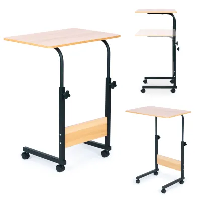Modernhome Stolik pod laptopa z kółkami biurko dostawiane do fotela kanapy brązowy Modernhome Stolik pod laptopa z kółkami biurko dostawiane do fotela kanapy brązowy