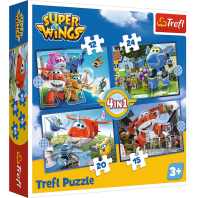 Puzzle 4w1 Odlotowa paczka. Super Wings Trefl