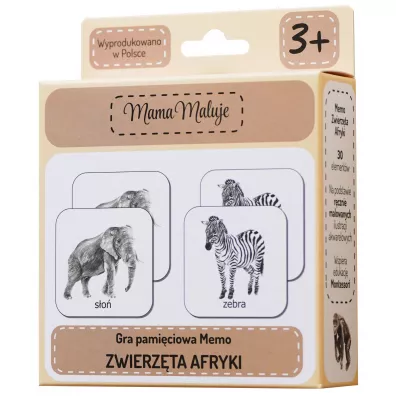 Memo Zwierzta Afryki Mama Maluje