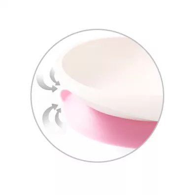 Babyono Miseczka z przyssawk i yeczk rowa 230 ml