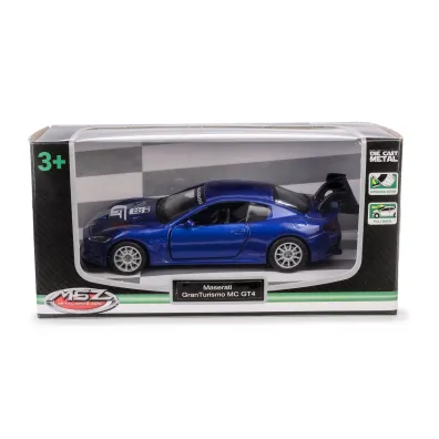MSZ Maserati GranTurismo MC GT4 niebieski w skali 1:43 Daffi
