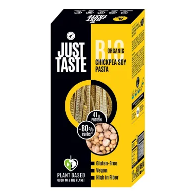 Just Taste Makaron proteinowy (z soi i ciecierzycy) fettuccine bezglutenowy 250 g Bio