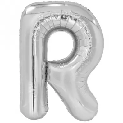 Amscan Balon foliowy litera R srebrna 60,5x86cm