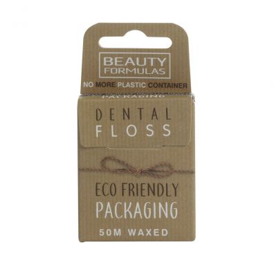 Beauty Formulas Eco Friendly Dental Floss woskowana nić dentystyczna 50m