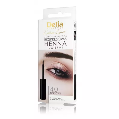 Delia Jednosk�adnikowa ekspresowa henna do brwi 4.0 Br�zowy 6 ml
