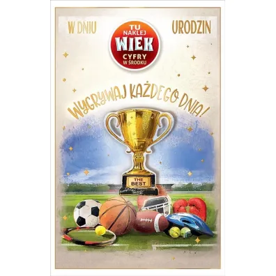 AbCard Kartka okoliczno�ciowa Urodziny (wymienne cyfry)