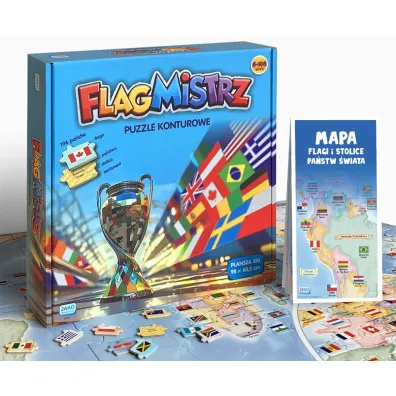 GRA FLAGMISTRZ PUZZLE KONTUROWE PUD Jako