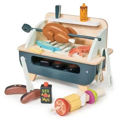 Grill drewniany BBQ z akcesoriami Tender Leaf Toys