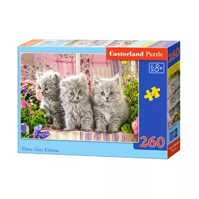 Puzzle 260 el. Three Grey Kittens Castorland