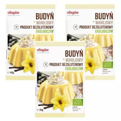 Amylon Budy� waniliowy bezglutenowy  Zestaw 3 x 40 g Bio