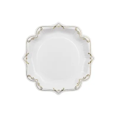 PartyDeco Talerzyki papierowe dekoracyjne bia�e 26cm 6 szt