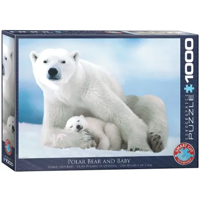 Puzzle 1000 el. Nied�wied� polarny i dziecko Eurographics