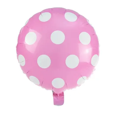 Balon foliowy kropki jasnor�owy
