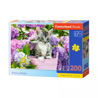 Puzzle 200 el. Kitten in Baske Castorland