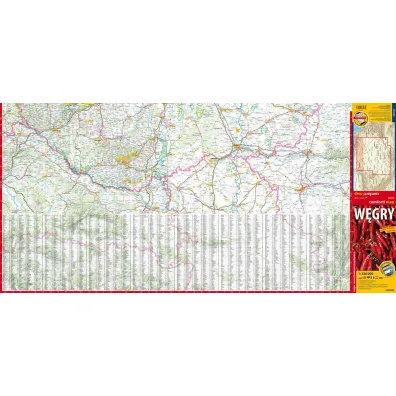 W�gry mapa samochodowa 1:520 000 laminat 2024