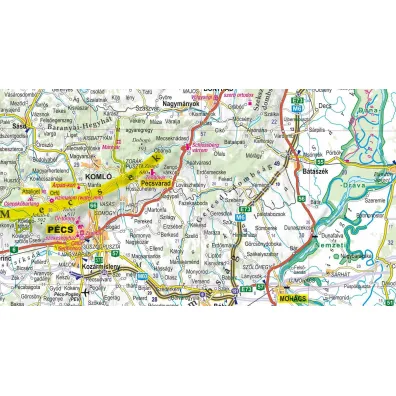W�gry mapa samochodowa 1:520 000 laminat 2024