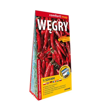 W�gry mapa samochodowa 1:520 000 laminat 2024