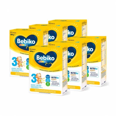 Bebiko Junior 3 Odywcza formua na bazie mleka dla dzieci powyej 1. roku ycia Zestaw 6 x 600 g