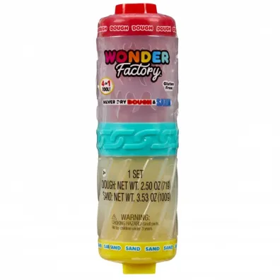 Wonder Factory Never Dry Dough&Sand Red Yellow Mga Entertainment