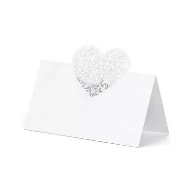 PartyDeco Wizyt�wki na st� serce 9x6.5 cm