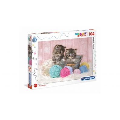 Puzzle 104 el. Supercolor. Sweet Kittens Clementoni