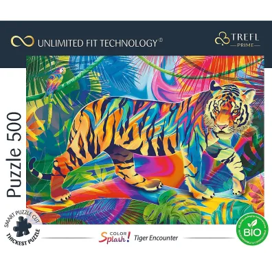Puzzle 500 el. Color Splash! Tiger Encounter Trefl