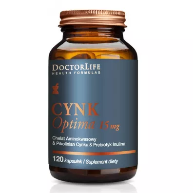 Doctor Life Cynk Optima 15mg suplement diety 120 kaps.