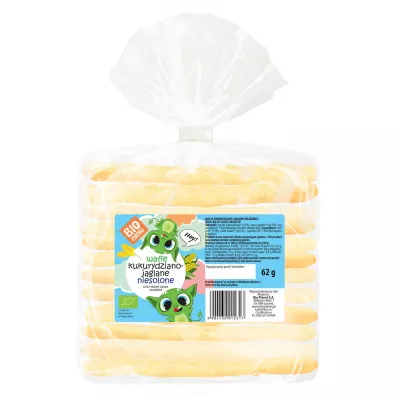 Biominki Wafle kukurydziano-jaglane niesolone 62 g Bio
