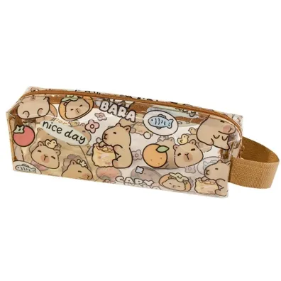 LeanToys Pi�rnik przybornik prze�roczysty kapibara 19cm