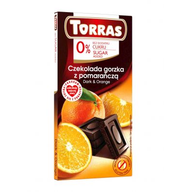Torras Czekolada gorzka z pomarańczą 75 g