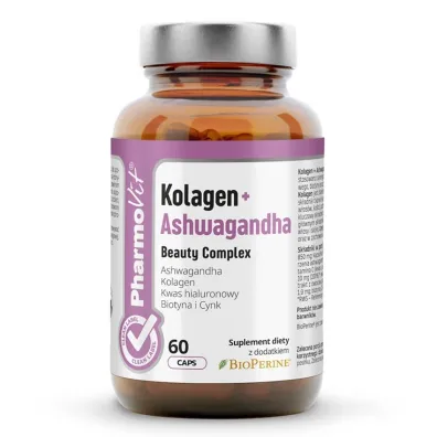 Pharmovit Kolagen + ashwagandha beauty complex Suplement diety 60 kaps.