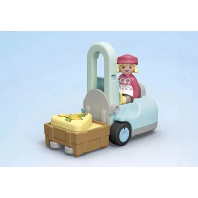 Playmobil junior Ekologiczny Stragan z w�zkiem wid�owym  71691