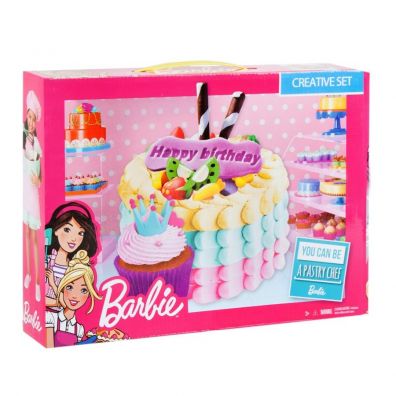 Barbie Masa plastyczna Tort urodzinowy 35x26x6 Mega Creative