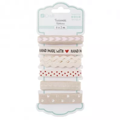 dpCraft Tasiemki bawe�niane handmade with love 6 x 2m