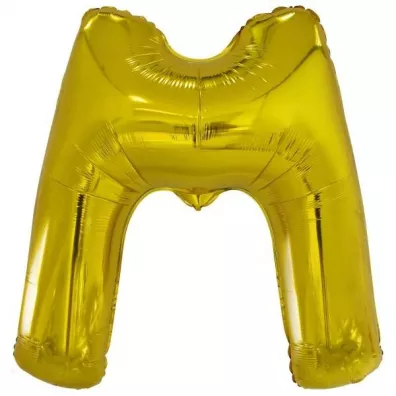 Balon foliowy litera M zota 69,5x86cm