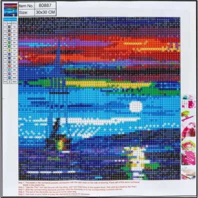 Centrum Diamentowa mozaika - Pe�na - Sea 30x30cm