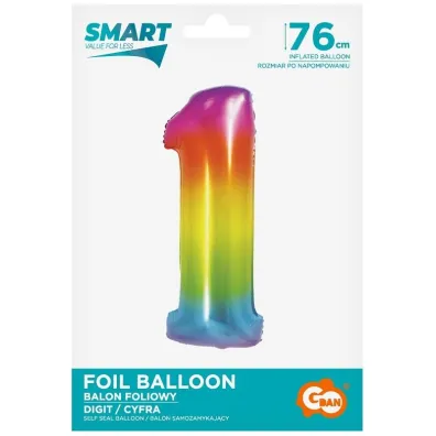 Godan Balon foliowy Smart Cyfra 1 tczowa 76cm
