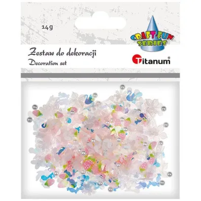 Titanum Zestaw pere�ki cekiny r�owe 14g