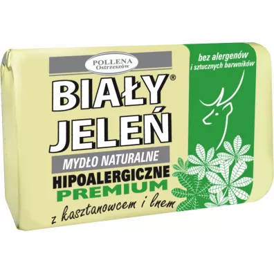 Bia�y Jele� Hipoalergiczny Premium myd�o naturalne Kasztanowiec & Len 100 g