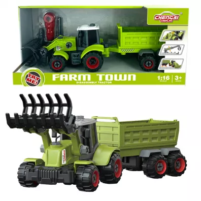 Traktor z �y�k� i przyczep� do skr�cania Askato