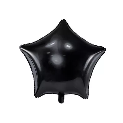 PartyDeco Balon foliowy Gwiazdka czarna 48cm