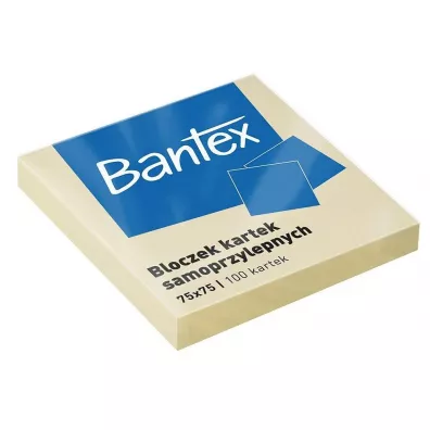 Bantex Bloczek samoprzylepny ��ty 75x75 mm 100 kartek